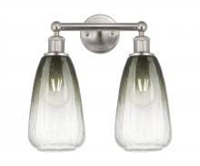 Innovation Lighting 616-2W-SN-G480-6SL - Brookhaven Almond - 2 Light - 15 inch - Brushed Satin Nickel - Bath Vanity Light