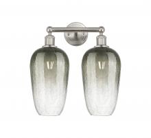 Innovation Lighting 616-2W-SN-G484-7SL - Brookhaven Flute - 2 Light - 16 inch - Brushed Satin Nickel - Bath Vanity Light