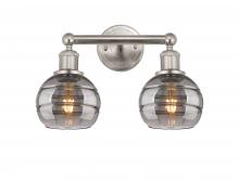 Innovation Lighting 616-2W-SN-G556-6SM - Rochester - 2 Light - 15 inch - Brushed Satin Nickel - Bath Vanity Light