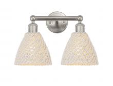 Innovation Lighting 616-2W-SN-NBD-75-NAT - Bristol Natural - 2 Light - 17 inch - Brushed Satin Nickel - Bath Vanity Light