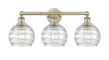 Innovation Lighting 616-3W-AB-G1213-8 - Athens Deco Swirl - 3 Light - 26 inch - Antique Brass - Bath Vanity Light