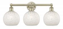 Innovation Lighting 616-3W-AB-G1216-8WM - White Mouchette - 3 Light - 26 inch - Antique Brass - Bath Vanity Light