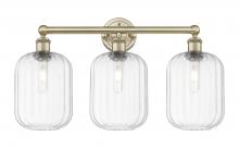 Innovation Lighting 616-3W-AB-G460-7CL - Preston Cylinder - 3 Light - 25 inch - Antique Brass - Bath Vanity Light