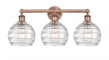 Innovation Lighting 616-3W-AC-G1213-8 - Athens Deco Swirl - 3 Light - 26 inch - Antique Copper - Bath Vanity Light