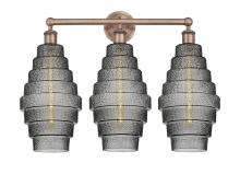 Innovation Lighting 616-3W-AC-G673-8 - Cascade - 3 Light - 26 inch - Antique Copper - Bath Vanity Light