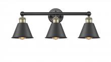 Innovations Lighting 616-3W-BAB-M8-BK - Edison - 3 Light - 25 inch - Black Antique Brass - Bath Vanity Light