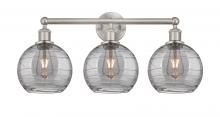 Innovation Lighting 616-3W-SN-G1213-8SM - Athens Deco Swirl - 3 Light - 26 inch - Satin Nickel - Bath Vanity Light
