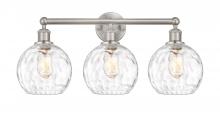 Innovations Lighting 616-3W-SN-G1215-8 - Athens Water Glass - 3 Light - 26 inch - Satin Nickel - Bath Vanity Light