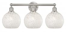 Innovation Lighting 616-3W-SN-G1216-8WM - White Mouchette - 3 Light - 26 inch - Satin Nickel - Bath Vanity Light