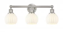 Innovation Lighting 616-3W-SN-G1217-6WV - White Venetian - 3 Light - 24 inch - Brushed Satin Nickel - Bath Vanity Light
