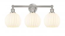Innovations Lighting 616-3W-SN-G1217-8WV - White Venetian - 3 Light - 26 inch - Satin Nickel - Bath Vanity Light
