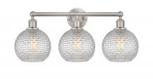 Innovation Lighting 616-3W-SN-G122C-8CL - Athens - 3 Light - 26 inch - Satin Nickel - Bath Vanity Light