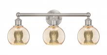 Innovation Lighting 616-3W-SN-G128-6 - Athens - 3 Light - 24 inch - Brushed Satin Nickel - Bath Vanity Light