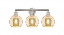 Innovation Lighting 616-3W-SN-G128-8 - Athens - 3 Light - 26 inch - Satin Nickel - Bath Vanity Light