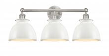 Innovations Lighting 616-3W-SN-M14-W - Adirondack - 3 Light - 26 inch - Brushed Satin Nickel - Bath Vanity Light