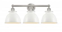 Innovation Lighting 616-3W-SN-M14-W - Adirondack - 3 Light - 26 inch - Brushed Satin Nickel - Bath Vanity Light