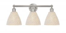 Innovation Lighting 616-3W-SN-NBD-75-NAT - Bristol Natural - 3 Light - 26 inch - Brushed Satin Nickel - Bath Vanity Light