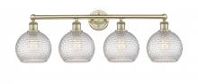 Innovation Lighting 616-4W-AB-G122C-8CL - Athens - 4 Light - 35 inch - Antique Brass - Bath Vanity Light