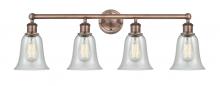 Innovation Lighting 616-4W-AC-G2812 - Hanover - 4 Light - 33 inch - Antique Copper - Bath Vanity Light
