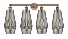 Innovation Lighting 616-4W-AC-G683-7 - Windham - 4 Light - 34 inch - Antique Copper - Bath Vanity Light