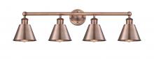Innovation Lighting 616-4W-AC-M8-AC - Smithfield - 4 Light - 34 inch - Antique Copper - Bath Vanity Light