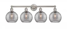 Innovation Lighting 616-4W-SN-G1213-8SM - Athens Deco Swirl - 4 Light - 35 inch - Satin Nickel - Bath Vanity Light
