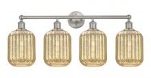 Innovation Lighting 616-4W-SN-G460-7ME - Preston Cylinder - 4 Light - 34 inch - Brushed Satin Nickel - Bath Vanity Light