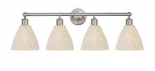 Innovation Lighting 616-4W-SN-NBD-75-NAT - Bristol Natural - 4 Light - 35 inch - Brushed Satin Nickel - Bath Vanity Light