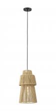Innovation Lighting 680-1P-BK-10NT - Twill - 1 Light - 10 inch - Natural Twill Rope - Cord hung - Pendant