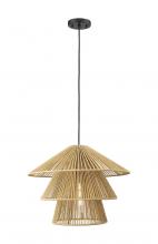 Innovation Lighting 681-1P-BK-19NT - Canton - 1 Light - 19 inch - Natural Canton Rope - Cord hung - Pendant