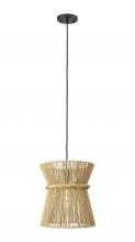 Innovation Lighting 683-1P-BK-12NT - Sutton - 1 Light - 12 inch - Natural Sutton Rope - Cord hung - Pendant