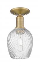 Innovation Lighting 716-1C-BB-G292 - Salina - 1 Light - 6 inch - Brushed Brass - Semi-Flush Mount