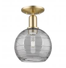 Innovation Lighting 716-1C-CB-G1213-8SM - Athens Deco Swirl - 1 Light - 8 inch - Champagne Bronze - Semi-Flush Mount