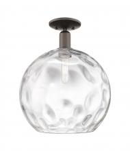Innovation Lighting 716-1C-OB-G1215-14 - Athens Water Glass - 1 Light - 13 inch - Oil Rubbed Bronze - Semi-Flush Mount