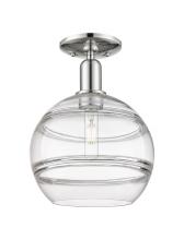Innovation Lighting 716-1C-PN-G556-10CL - Rochester - 1 Light - 10 inch - Polished Nickel - Semi-Flush Mount
