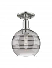 Innovation Lighting 716-1C-PN-G556-8SM - Rochester - 1 Light - 8 inch - Polished Nickel - Semi-Flush Mount