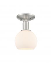 Innovation Lighting 716-1C-SN-G121-6 - Athens - 1 Light - 6 inch - Brushed Satin Nickel - Semi-Flush Mount