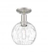 Innovation Lighting 716-1C-SN-G1215-8 - Athens Water Glass - 1 Light - 8 inch - Brushed Satin Nickel - Semi-Flush Mount