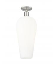 Innovation Lighting 716-1C-SN-G456-8WH - Chelsea - 1 Light - 6 inch - Brushed Satin Nickel - Semi-Flush Mount
