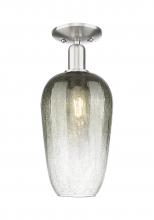 Innovation Lighting 716-1C-SN-G484-7SL - Brookhaven Flute - 1 Light - 6 inch - Brushed Satin Nickel - Semi-Flush Mount