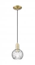 Innovation Lighting 716-1P-AB-G1215-6 - Athens Water Glass - 1 Light - 6 inch - Antique Brass - Cord hung - Mini Pendant