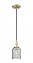 Innovation Lighting 716-1P-AB-G257 - Caledonia - 1 Light - 5 inch - Antique Brass - Cord hung - Mini Pendant