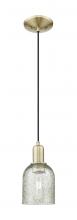 Innovation Lighting 716-1P-AB-G259 - Caledonia - 1 Light - 5 inch - Antique Brass - Cord hung - Mini Pendant
