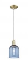 Innovation Lighting 716-1P-AB-G558-6BL - Bella - 1 Light - 6 inch - Antique Brass - Cord hung - Mini Pendant