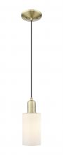 Innovation Lighting 716-1P-AB-G801 - Clymer - 1 Light - 4 inch - Antique Brass - Cord hung - Mini Pendant