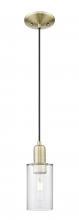 Innovation Lighting 716-1P-AB-G802 - Clymer - 1 Light - 4 inch - Antique Brass - Cord hung - Mini Pendant