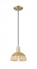 Innovation Lighting 716-1P-AB-NBD2-75-NAT - Natural Ballston Dome - 1 Light - 6 inch - Antique Brass - Cord hung - Mini Pendant