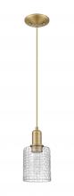 Innovation Lighting 716-1P-BB-G112C-5CL - Cobbleskill - 1 Light - 5 inch - Brushed Brass - Cord hung - Mini Pendant