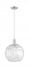 Innovation Lighting 716-1P-SN-G1215-12 - Athens Water Glass - 1 Light - 12 inch - Brushed Satin Nickel - Cord hung - Mini Pendant