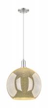 Innovation Lighting 716-1P-SN-G128-14 - Athens - 1 Light - 14 inch - Brushed Satin Nickel - Cord hung - Mini Pendant